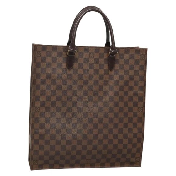 LOUIS VUITTON Damier Ebene Sac Plat Hand Bag N51140 LV Auth 136498 - Picture 1 of 16